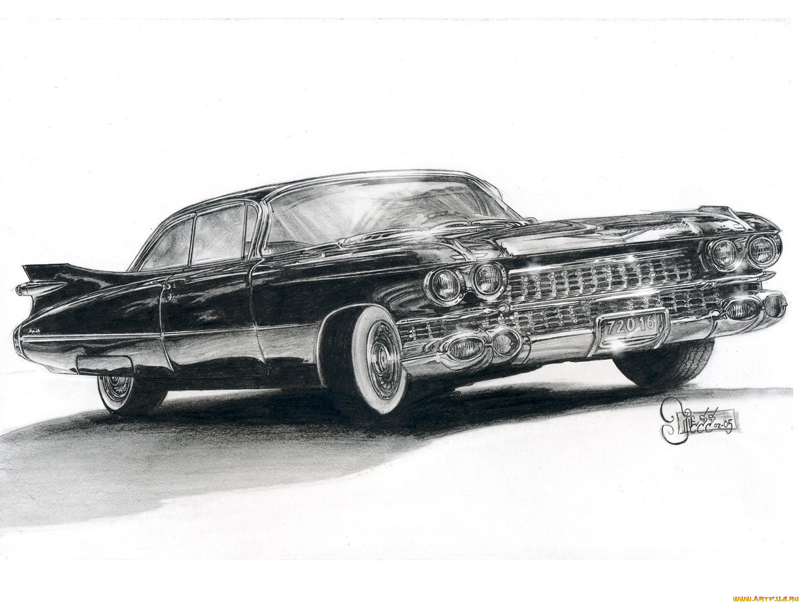 Cadillac Eldorado 1959 рисунок
